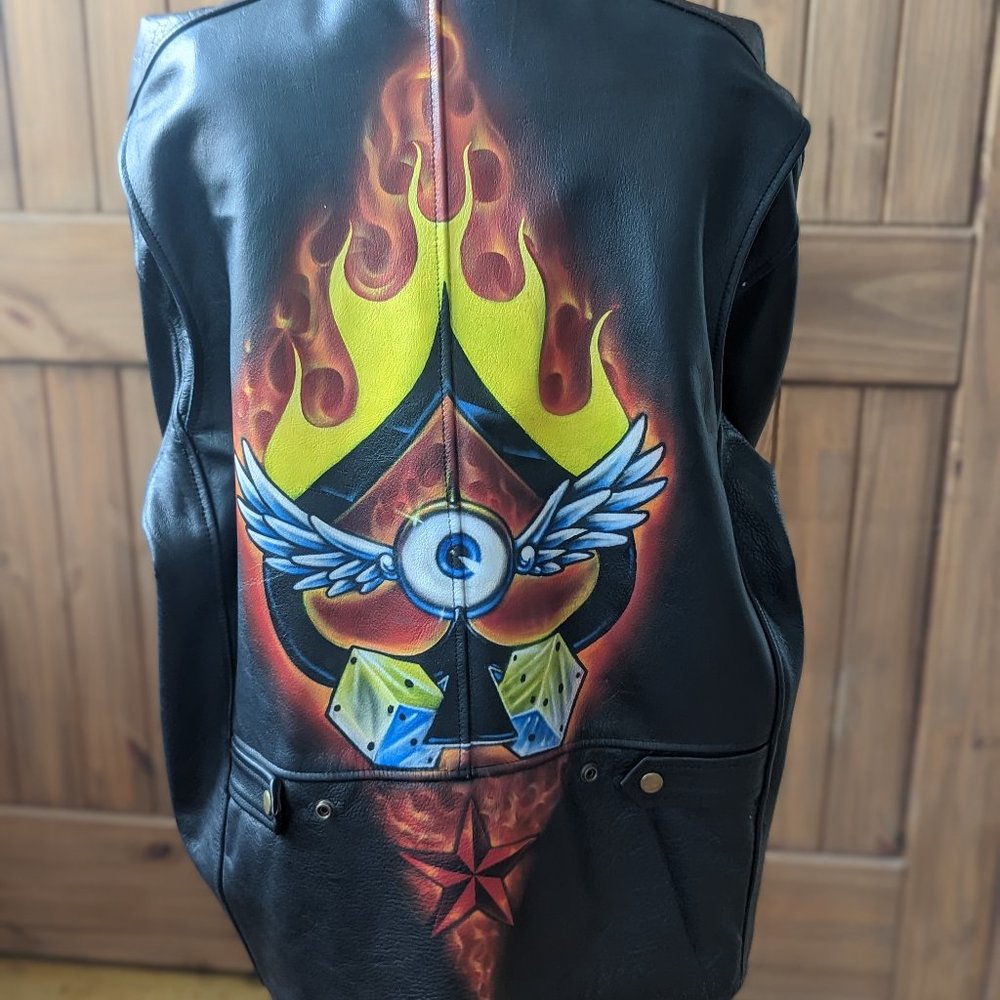 Custom Airbrushed Leather Jacket